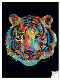 Wandsticker Pop Art Tiger