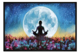 Gerahmter Kunstdruck Moon Yoga