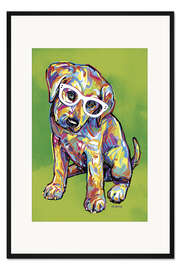 Gerahmter Kunstdruck Kleiner Welpe