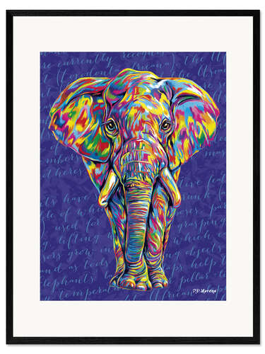 Kehystetty taidepainatus Pop Art Elephant