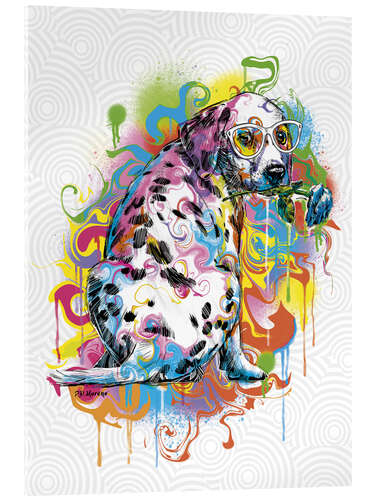 Tableau en verre acrylique Pop Art Dalmatian Puppy