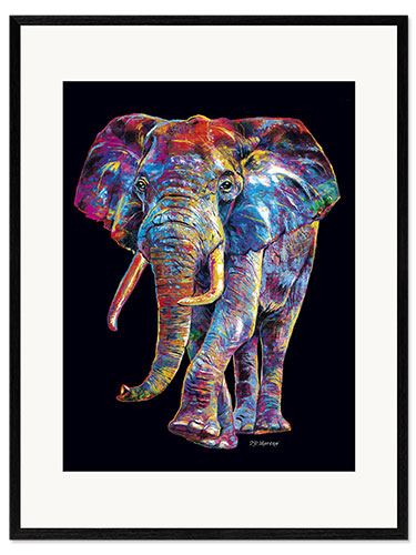 Impressão artística com moldura African elephant