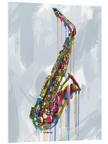 Hartschaumbild Jazz Saxophon