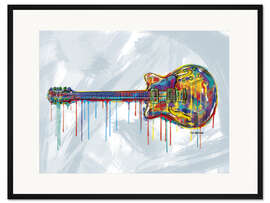 Gerahmter Kunstdruck E-Gitarre