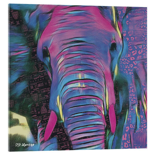 Akrylbillede Psychedelic Elephant