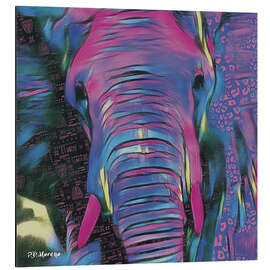 Cuadro de aluminio Psychedelic Elephant