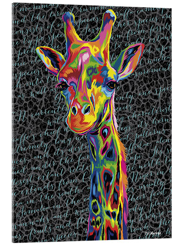 Akrylbillede Pop Art Giraffe