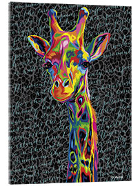 Quadro em acrílico  Pop Art Giraffe