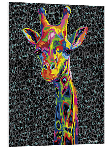 Bilde på skumplate Pop Art Giraffe