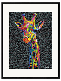 Kehystetty taidepainatus Pop Art Giraffe