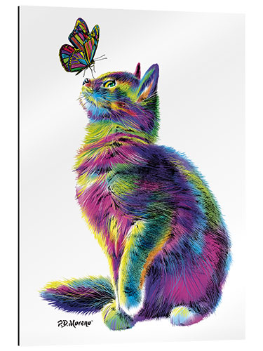 Gallery print Rainbow Cat & Butterfly