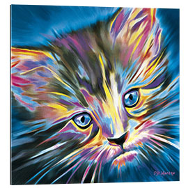 Quadro em plexi-alumínio Pop Art Kitten III