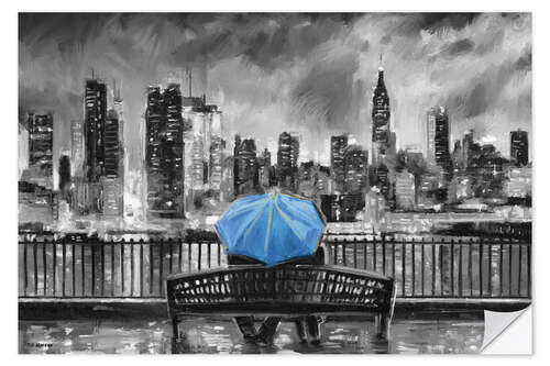 Sticker mural New York in Love II