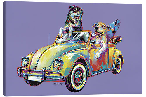 Tableau sur toile Surfer Dogs