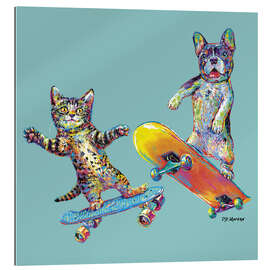 Gallery Print Skateboard Puppies