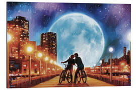 Magnettafel Radtour im Mondschein