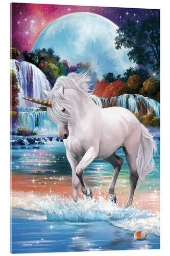 Akrylglastavla White Unicorn