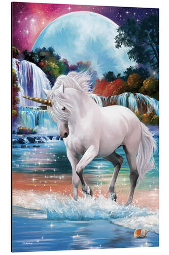 Aluminiumsbilde White Unicorn