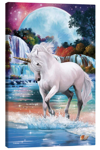 Lærredsbillede White Unicorn
