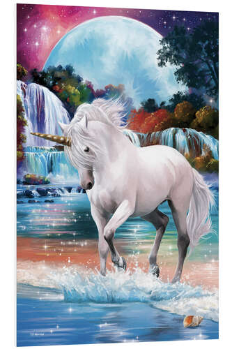 Tableau en PVC White Unicorn