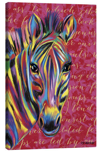 Canvas print Pop Art Zebra