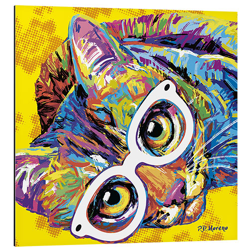 Aluminium print Pop Art Cuddly Cat