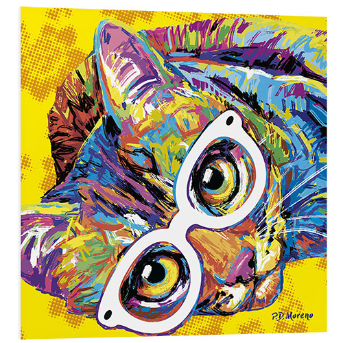 Tableau en PVC Pop Art Cuddly Cat