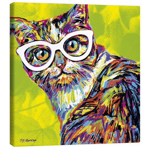 Tableau sur toile Funny Pop Art Cat