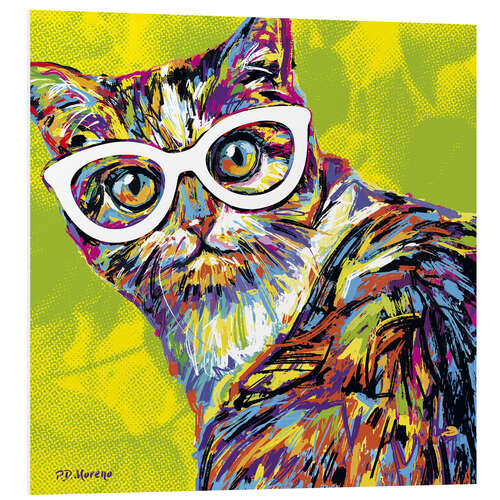 Quadro em PVC Funny Pop Art Cat