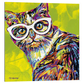 Quadro em plexi-alumínio Funny Pop Art Cat