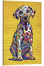 Cuadro de aluminio Yellow Pop Art Dalmatian