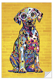 Naklejka na ścianę Yellow Pop Art Dalmatian