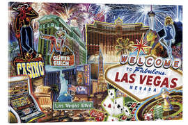Stampa su vetro acrilico  Las Vegas Pop Art