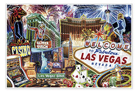 Wandbild  Las Vegas Pop Art
