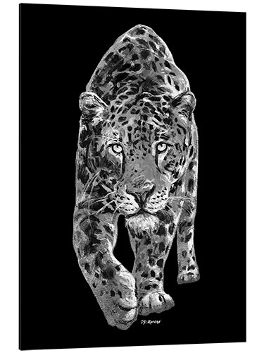 Tableau en aluminium Sneaking Leopard