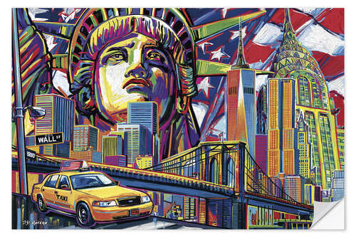 Wandsticker New York Pop Art