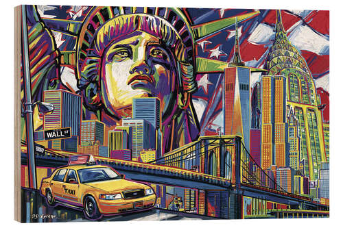 Stampa su legno New York Pop Art