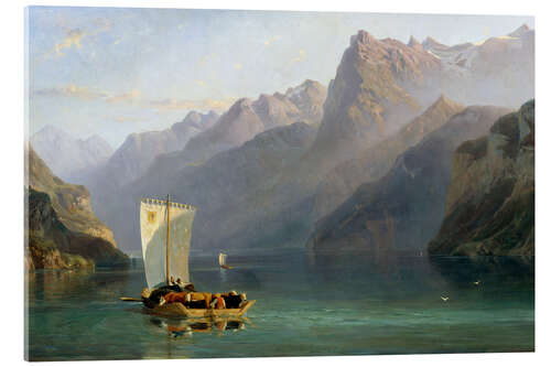 Acrylic print Lake Lucerne, 1860