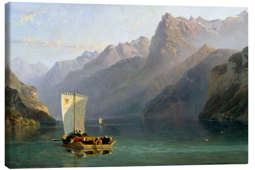 Canvastavla Lake Lucerne, 1860