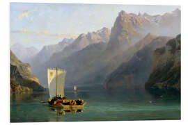 Foam board print Lake Lucerne, 1860