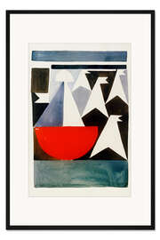 Gerahmter Kunstdruck Abstraktes Motiv. Vertikal-horizontale Komposition, 1918