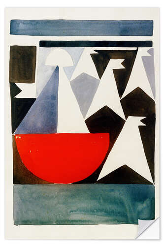 Selvklebende plakat Abstract motive. Vertical-horizontal composition, 1918