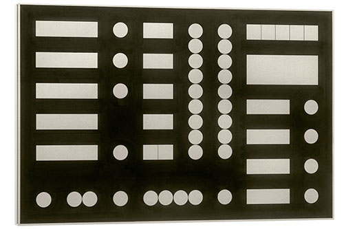 Acrylic print Composition with circles, squares and rectangles, ca. 1933