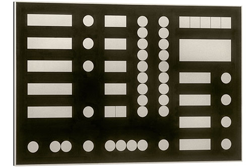 Tableau en plexi-alu Composition with circles, squares and rectangles, ca. 1933