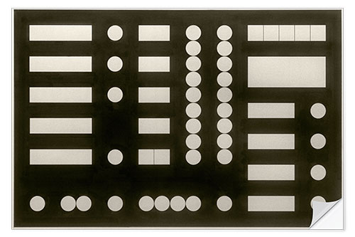 Selvklebende plakat Composition with circles, squares and rectangles, ca. 1933