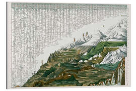 Magnettafel Vergleichende Darstellung der höchsten Berge, 1825
