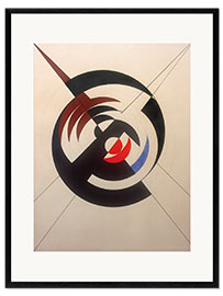Ingelijste kunstdruk Construction of a black circle, 1942