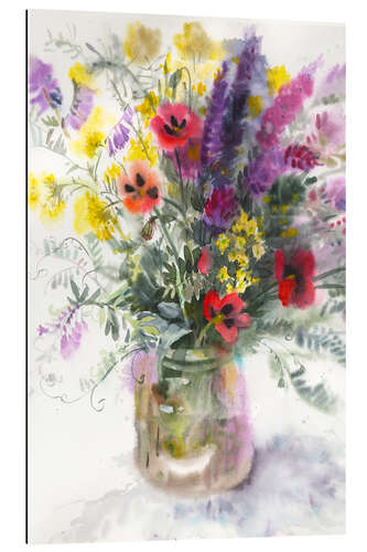 Tableau en plexi-alu Bouquet of wild flowers