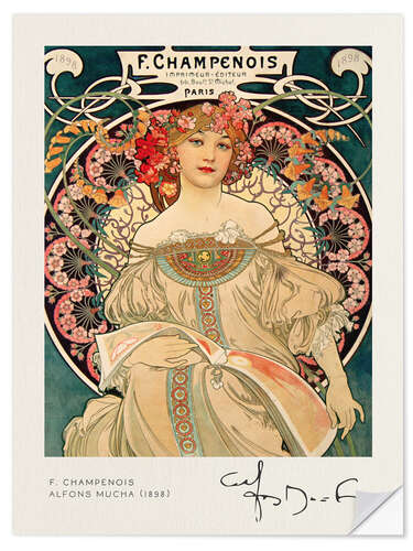 Självhäftande poster F. Champenois, 1898