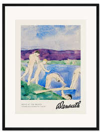 Gerahmter Kunstdruck Boys at the Beach